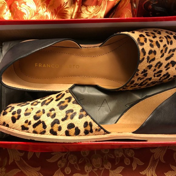 Leopard Print & Leather Flats (Size 8.5) - Picture 8 of 9